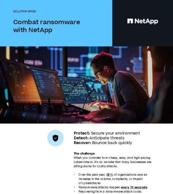 Combat ransomware with NetApp